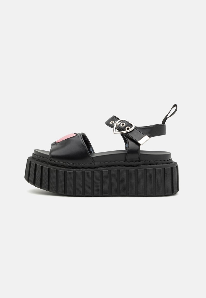 LAMODA PERFORMANCE - Πλατφόρμες σανδάλια - black/pink