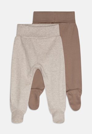 UNISEX 2 PACK - Trousers - beige/mokka