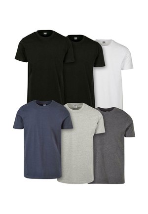 TEE 6-PACK - Camiseta básica - blk blk wht nvy hthrgry chrcl