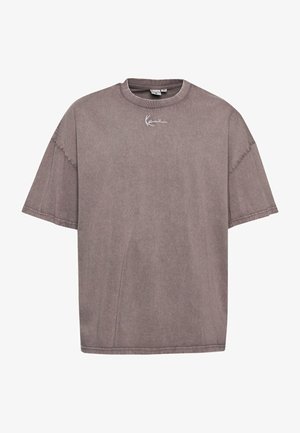 SMALL SIGNATURE HEAVY WASHED BOXY TEE - T-Shirt basic - grey