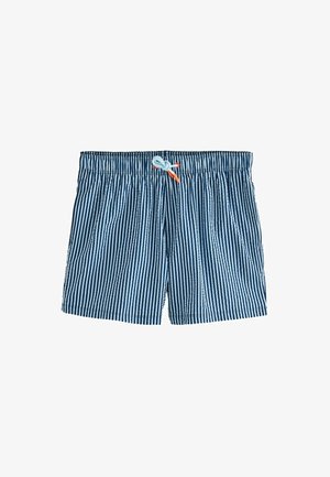 Next, REGULAR FIT - PRINTED SEERSUCKER STRIPE 5{DQ} SWIM SHORTS . - Plavecké šortky - navy blue graphic