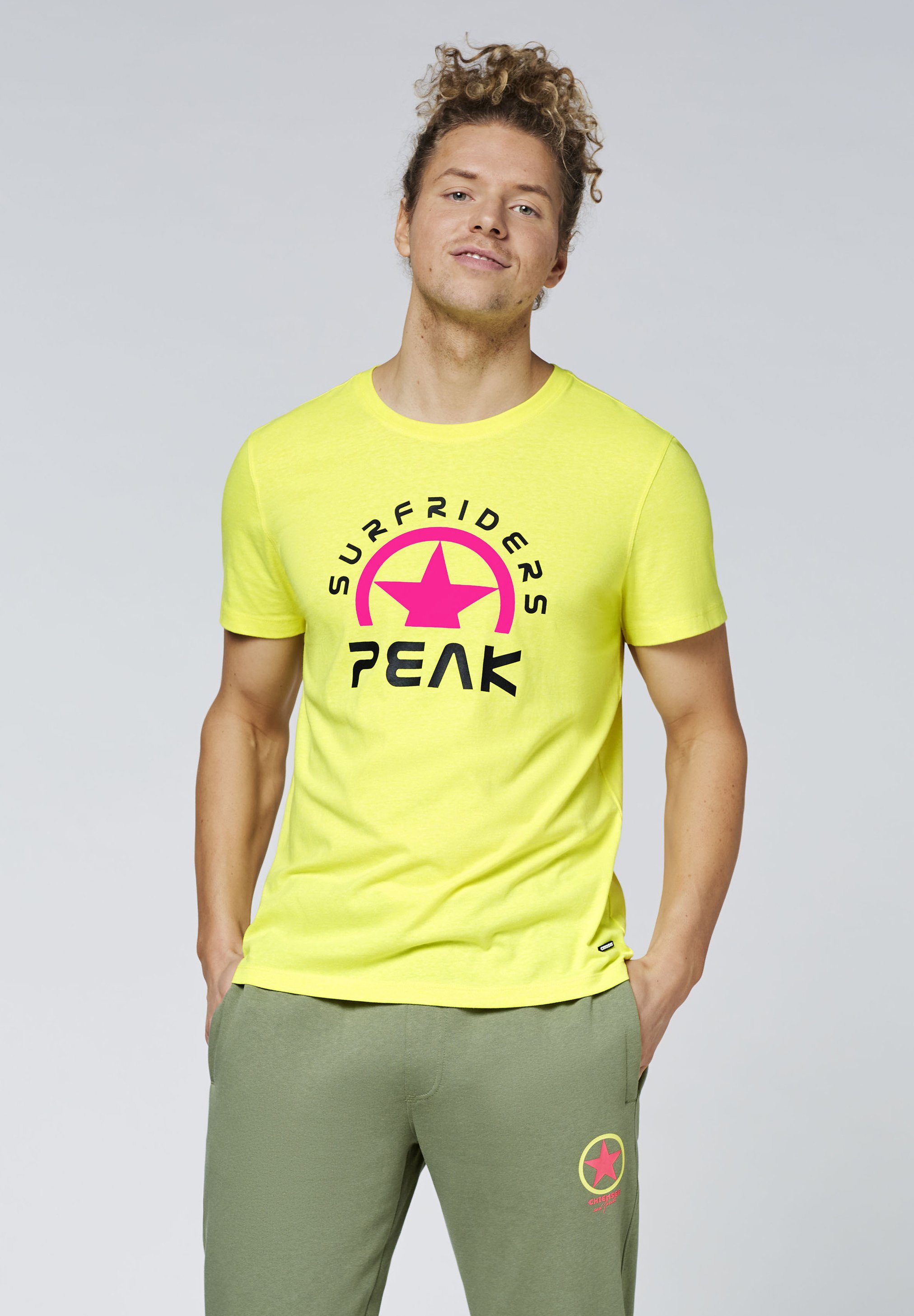 新品CHIEMSEE(キムジー)メンズTシャツSABANG 12-0645 LEMON
