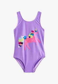 Ausgewählt, purple unicorn appliqué