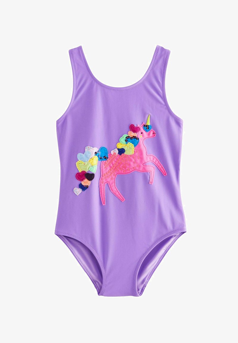 Next REGULAR FIT - Badpak - purple unicorn appliqué