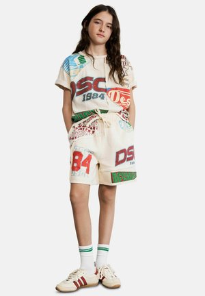 Desigual, PRINTED BERMUDA - Dresside alumine osa - black