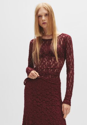 OPEN BACK - Camicetta - dark red