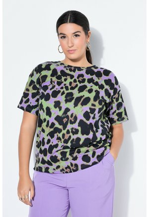 COLOUR LEOPARD PRINT SHORT SLEEVE - T-shirt con stampa - purple