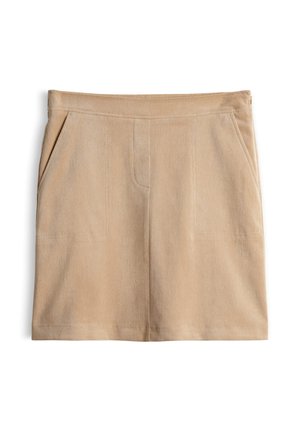 OPUS, SLIM FIT - Mini skirt - golden beige