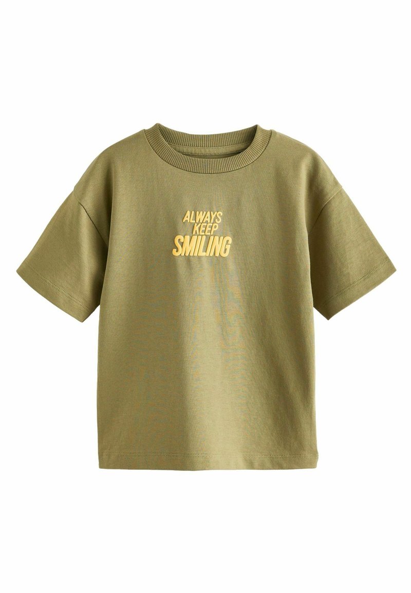 Next SIMPLE SHORT SLEEVE - T-shirts print - khaki green
