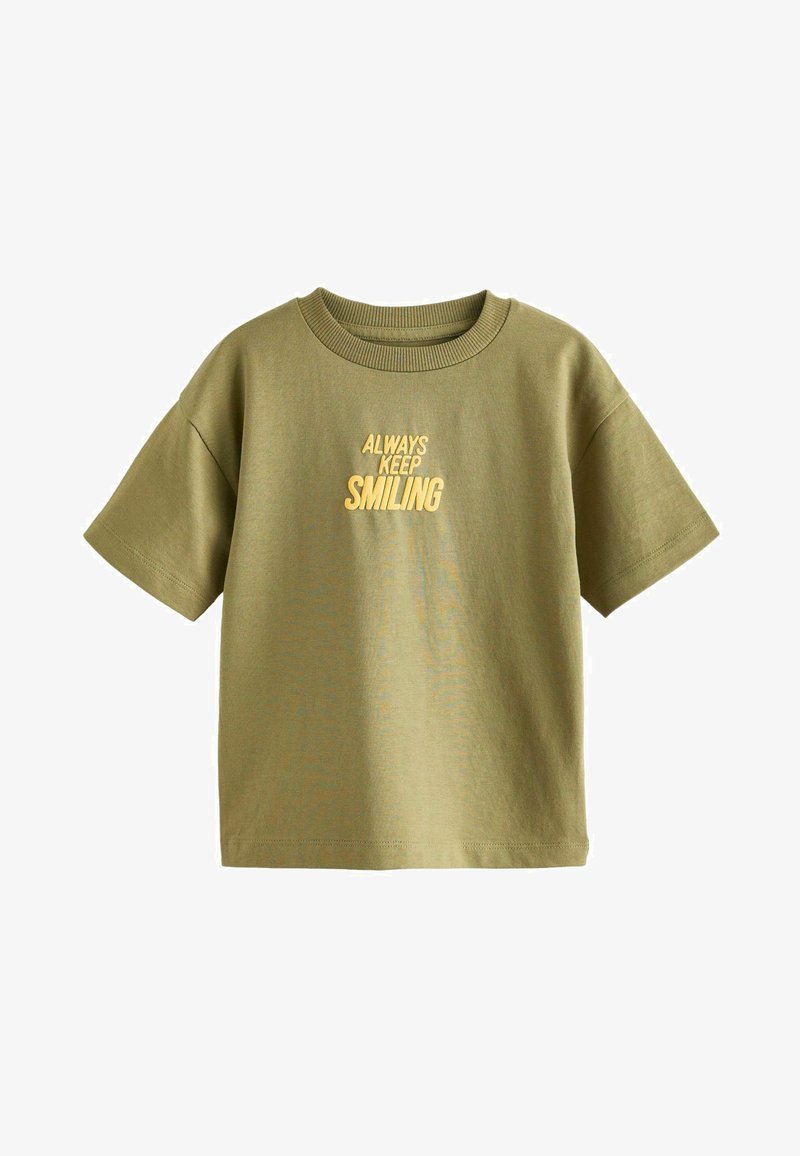 Next SIMPLE SHORT SLEEVE - T-shirts print - khaki green