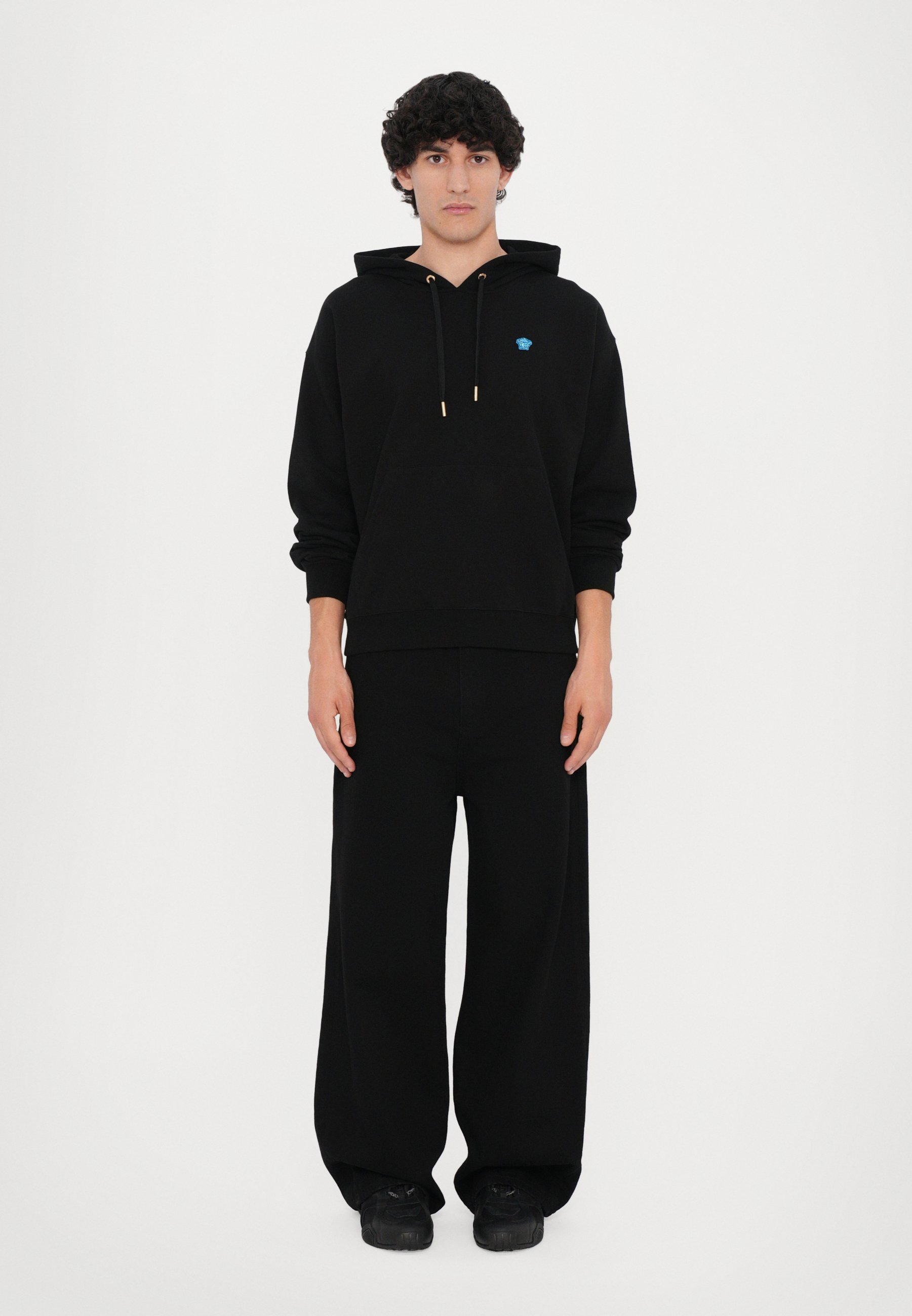 NEIL BARRETT｜ (Easy Drop Shoulder Double Bolts Hoodie ( Neil Barrett sweatshirt Easy Drop Shoulder Double Bolts