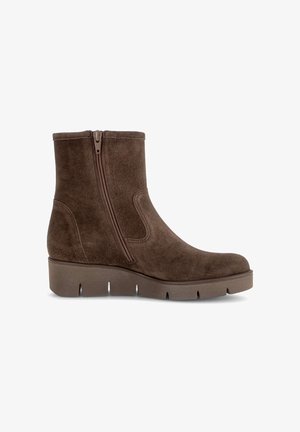 Gabor, GABOR PLATEAU STIEFELETTE - Enkellaarsjes met sleehak - cacao