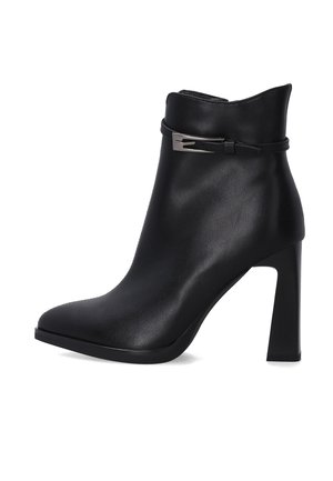 Enkellaarsjes met hoge hak - black