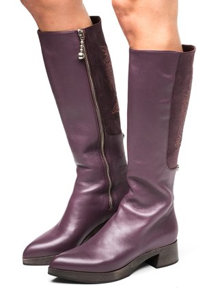 SUÈI WITH RHINESTONE ROOSTER - Stivali con plateau - bordeaux