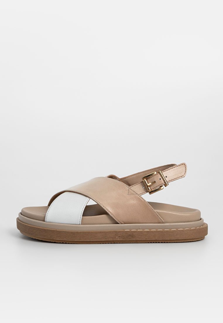 ALOHAS Sandalen met plateauzool beige