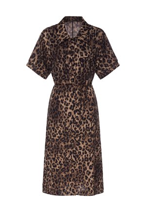 faina, Skjortekjole - leopard print brown