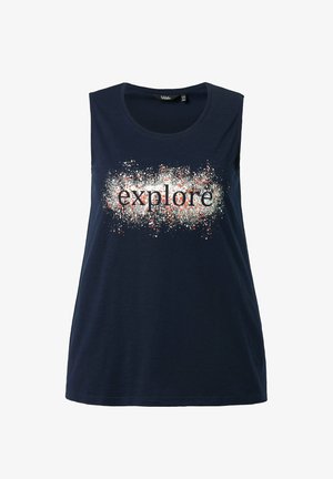 Ulla Popken, TOP, A-LINIE, EXPLORE, RUNDHALS, ÄRMELLOS - Top - marine
