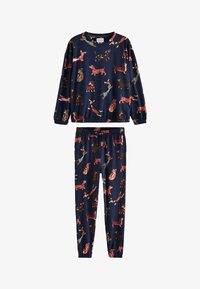 Unselected, navy blue dachshund