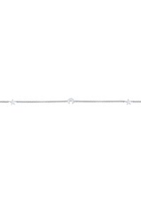 Silver chain bracelet featuring two star charms and a crescent moon charm, with a delicate, textured surface and a simple design.