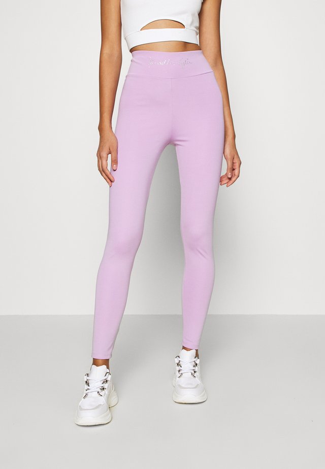 HIGH WAIST LOGOTIGHTS - Leggings - Trousers - lilac