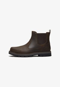 Unselected, dark brown nubuck