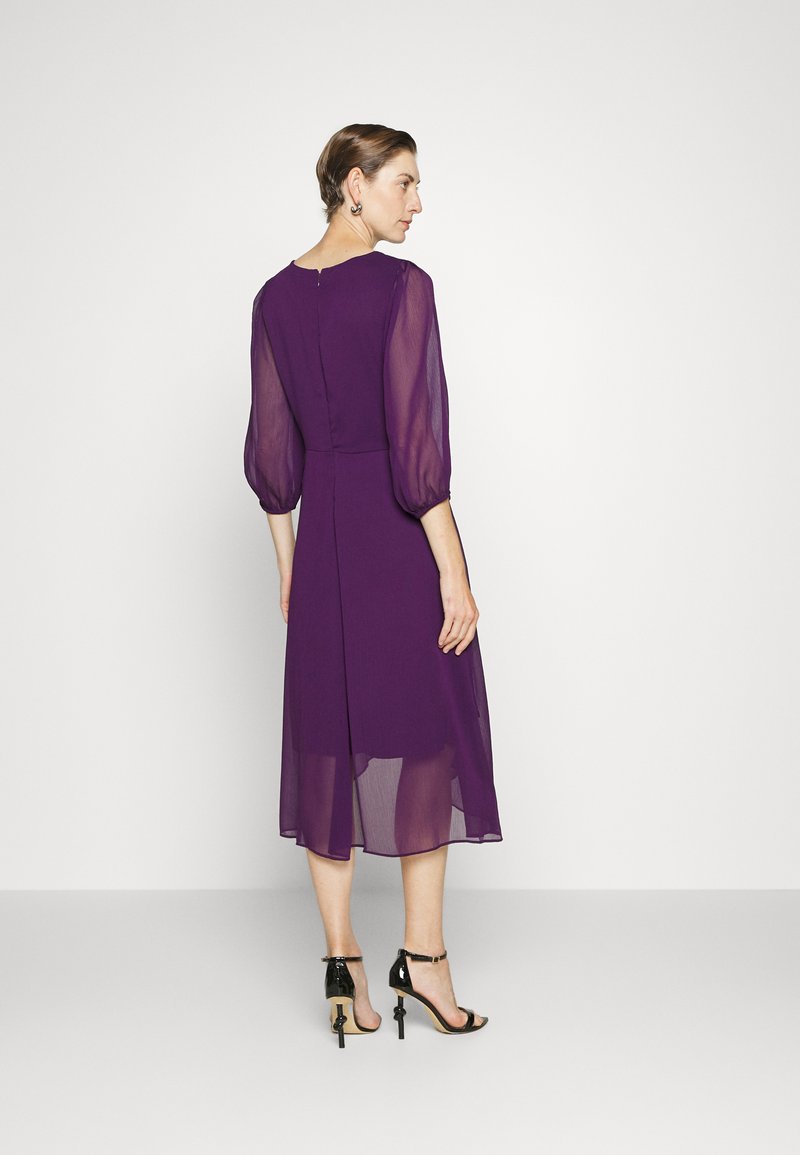 dkny twisted waist chiffon dress