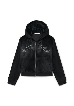 Felpa con zip - nero ultrablack