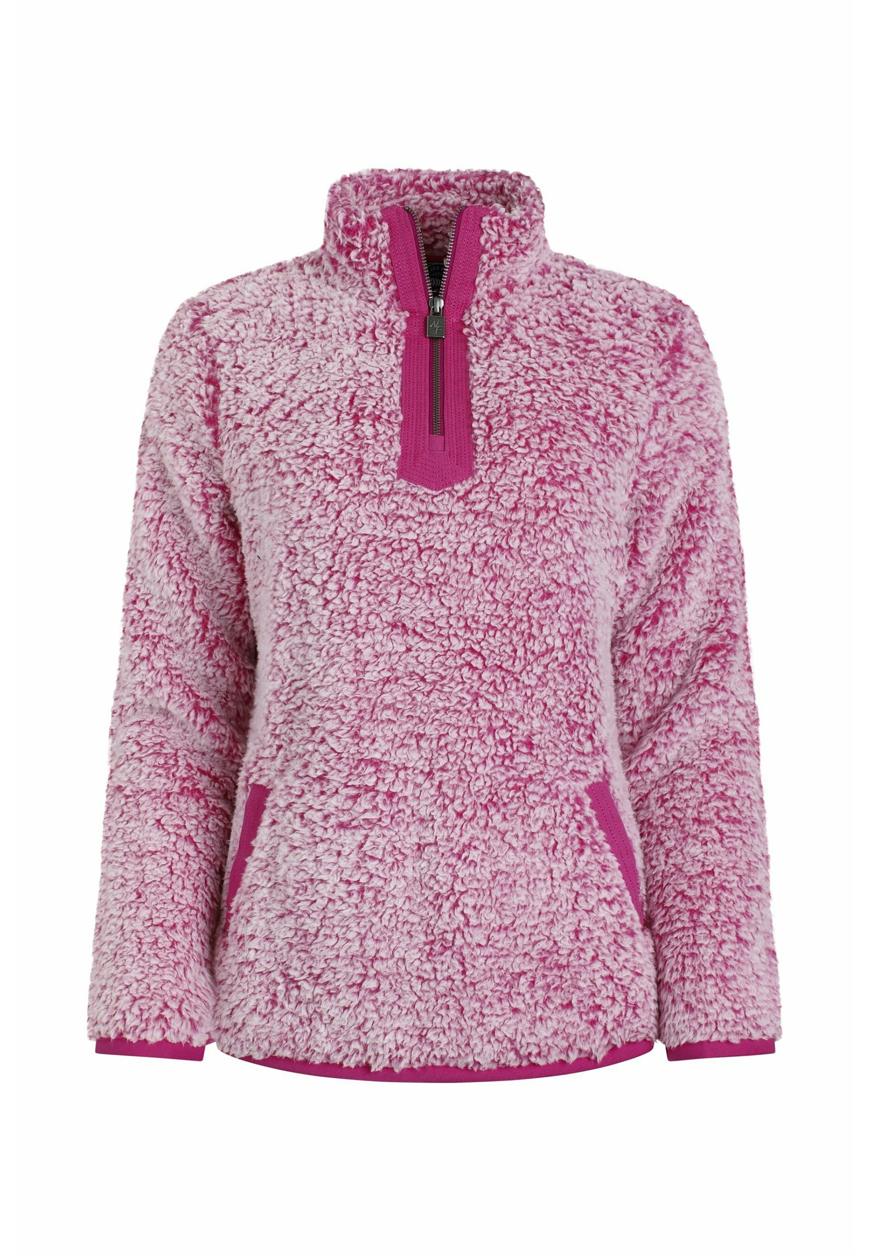 売れ筋商品|||ウィアードフィッシュ パーカー・スウェットシャツ レディース アウター MADI COSY 1/4 ZIP - Fleece jumper - dark raspberry Weird Fish MADI COSY 1/4 ZIP - Fleece jumper - dark