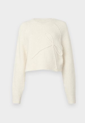 American Eagle, CROPPED CREW BOW NOVELTY - Пуловер - cream