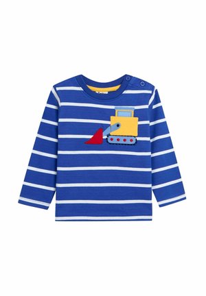 REGULAR FIT APPLIQUÉ - Long sleeved top - blue construction