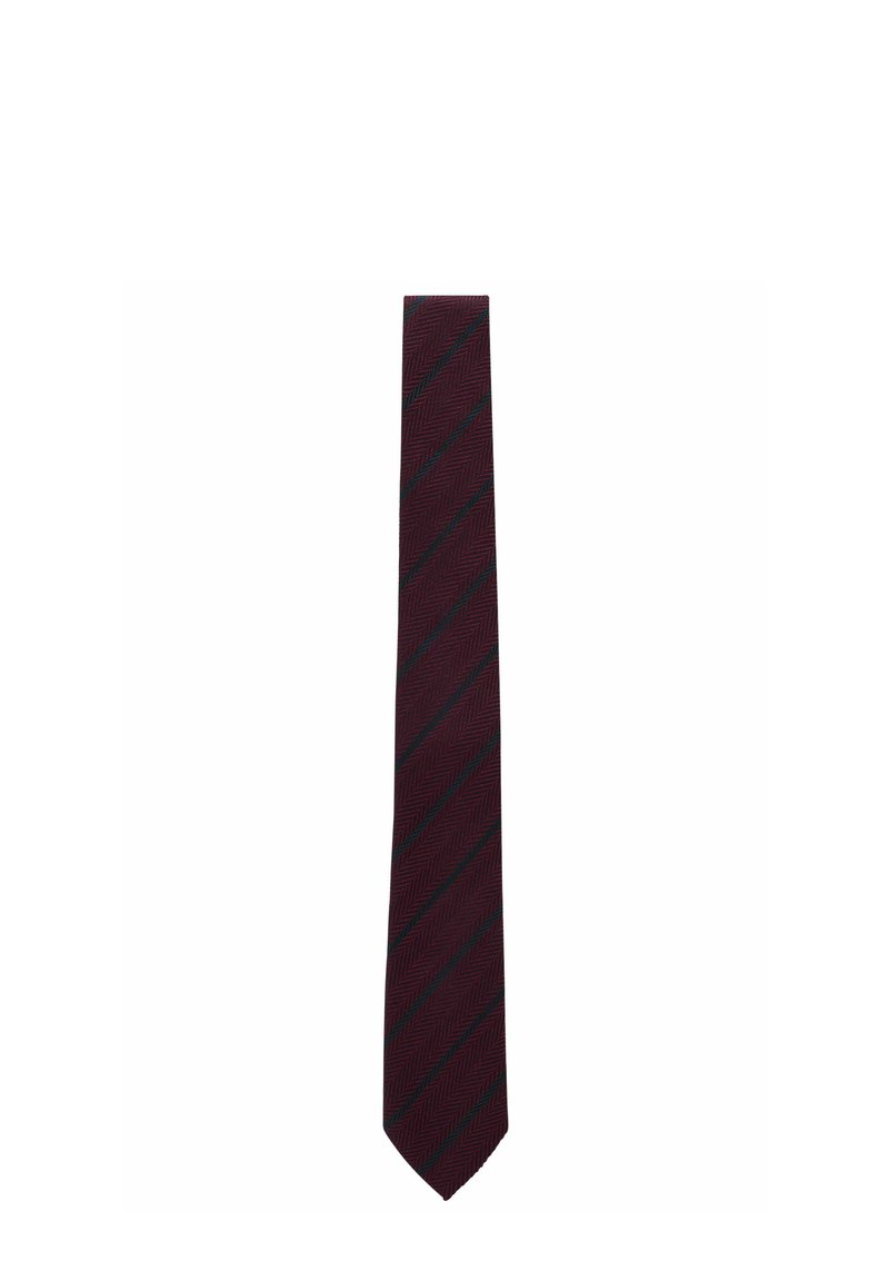Next PATTERN - Cravate - burgundy red stripe