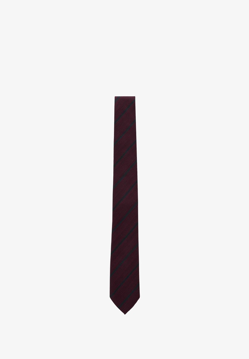 Next PATTERN - Cravatta - burgundy red stripe