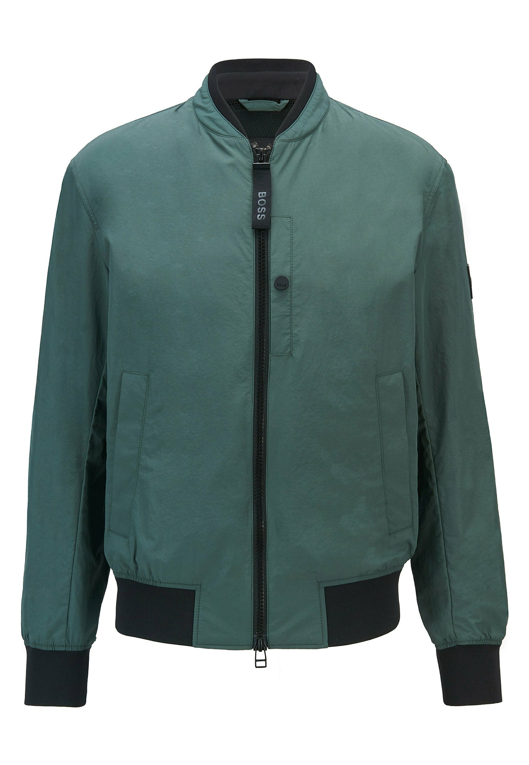 dark green bomber jacket