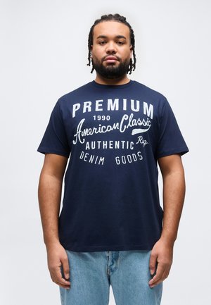 JPRBLUALEX TEE  - Print T-shirt - sky captain