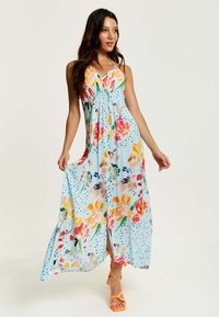 Liquorish FLORAL PRINT ASYMMETRICAL WITH OPEN BA - Maxi dress - multi coloured