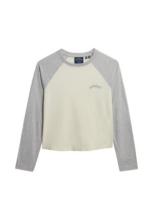 Superdry & Co, ESSENTIAL LOGO BASEBALL - Langærmet T-shirt - glacier grey marl desert bone off white