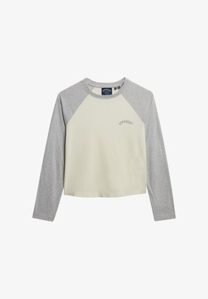 Superdry & Co, ESSENTIAL LOGO BASEBALL - Langærmet T-shirt - glacier grey marl desert bone off white