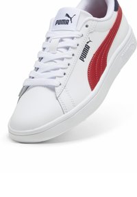 Puma SMASH 3 0 L JR UNISEX - Sportcipő - white club redclub navy