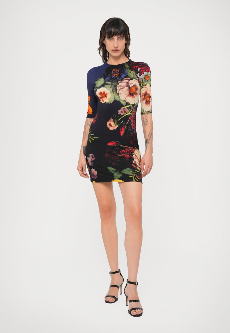 Alice + Olivia DELORA CREW NECK MIDI DRESS - Jersey dress - multi-coloured  - Zalando