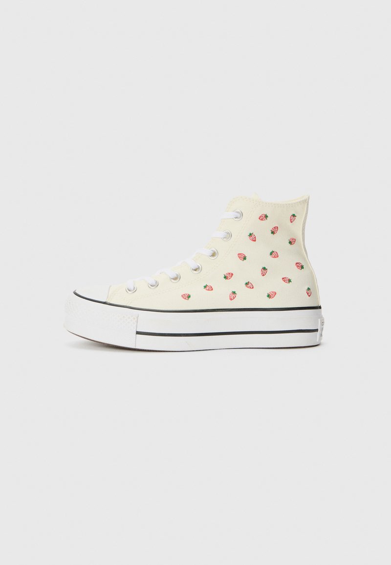 Converse - CHUCK TAYLOR ALL STAR - Korkeavartiset tennarit - egret/soft red/white, Suurenna