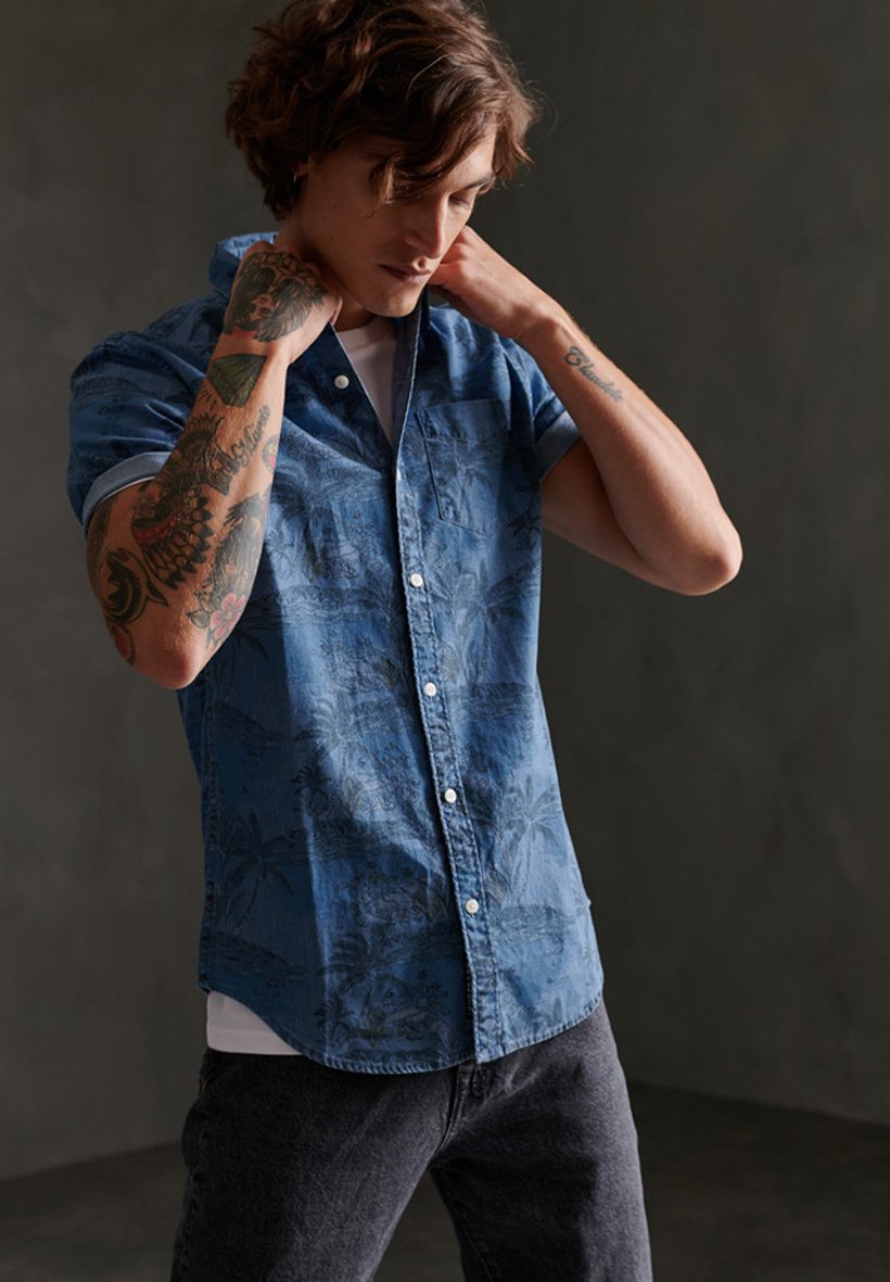 Superdry MIAMI LOOM BOX FIT SHIRT Shirt Tropical Island Blue blue Superdry MIAMI LOOM BOX FIT SHIRT Shirt Tropical Island Blue blue