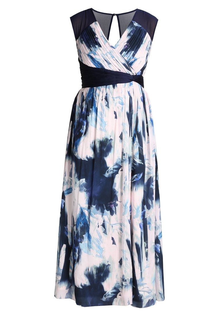 knee length dresses for ladies Rent Little Mistress Blue Off The Shoulder Maxi Dress
