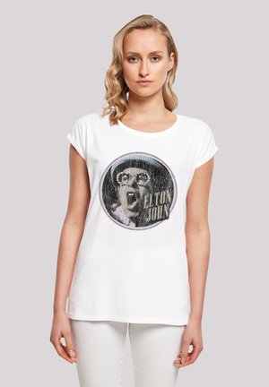ELTON JOHN VINTAGE CIRCLE - Print T-shirt - weiß