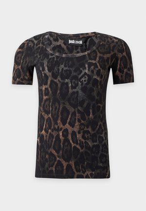 Just Cavalli, ALL OVER - Camiseta estampada - partridge/black