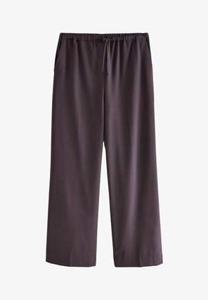 Next DRAWSTRING WAIST TIE FRONT WIDE LEG - Pantalon classique - burgundy