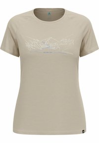 ODLO ASCENT RUN BIKE HIKE Print T-shirt silver cloud melange