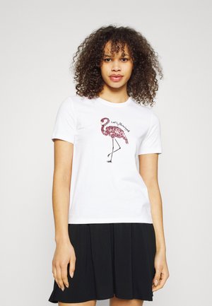 ONLKITA REG FLAMINGO BOX - Tricou cu imprimeu - bright white
