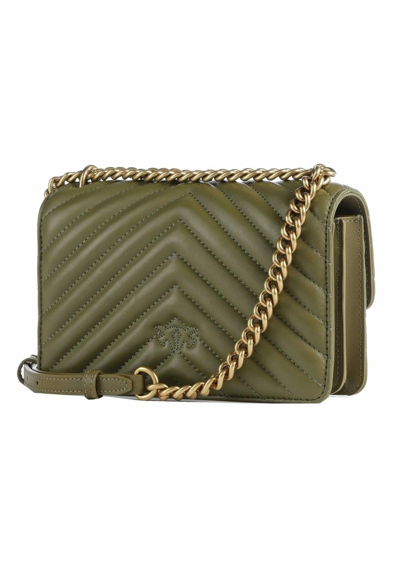 Pinko LOVE ONE MINI TRACOLLA CHEVRON Cross body bag verde