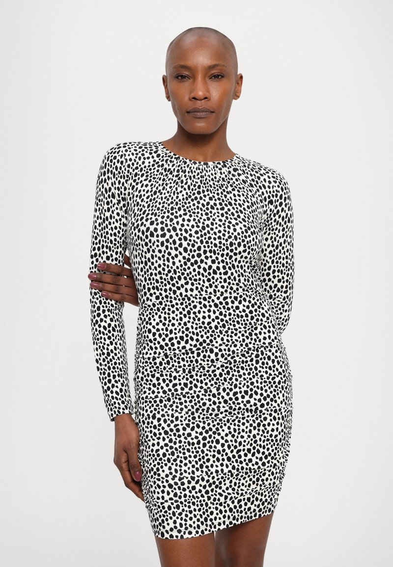 michael kors black white dress Michael Kors Women's Leopard Dress Black MB98WLB781 S