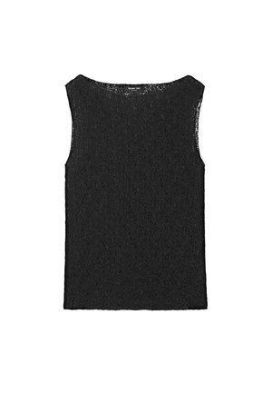 Massimo Dutti, SLEEVELESS OPEN-KNIT TOP - Top - black
